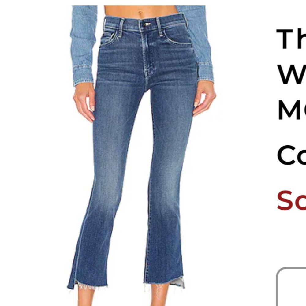 😍MOTHER THE INSIDER CROP STEP FRAY JEANS 👖 SIZE 26